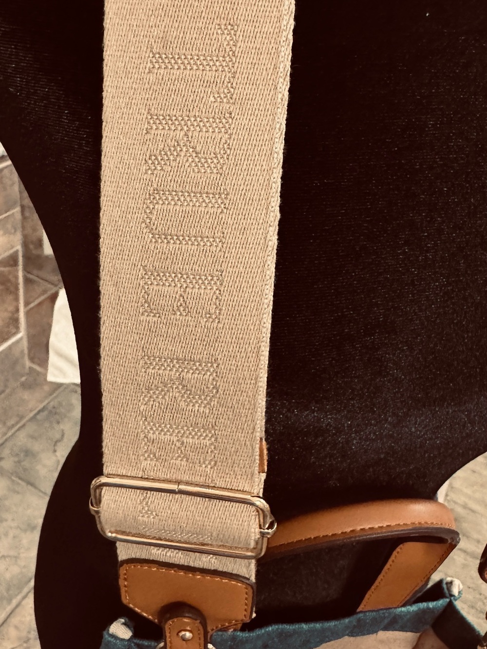 True Religion Denim Mini Tote with Brown Leather Handles - Picture 4 of 6